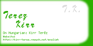 terez kirr business card